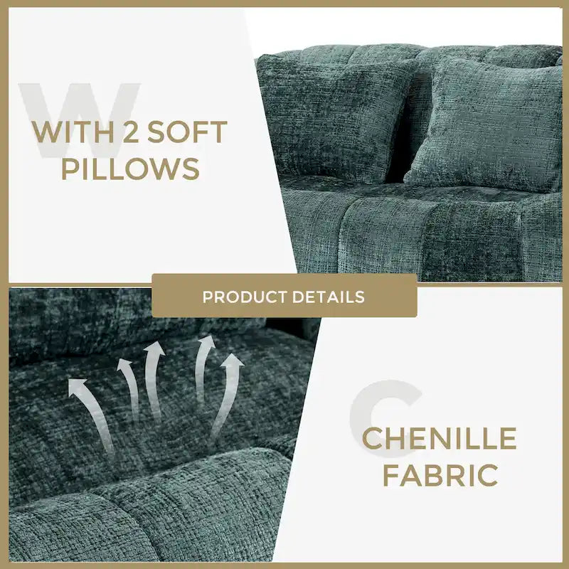 59 Chlle Loveseat Chaise Lounge Chair