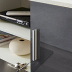 Gray 62.99 TV Stand with LED Lights, Cabinets, and Open Shelves for TVs Up to 65