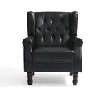 Set of 2 PU Leather Button Tufted Accent Chair