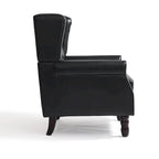 Set of 2 PU Leather Button Tufted Accent Chair