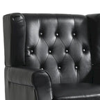 Set of 2 PU Leather Button Tufted Accent Chair