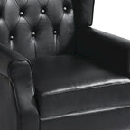 Set of 2 PU Leather Button Tufted Accent Chair
