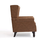 Set of 2 PU Leather Button Tufted Accent Chair