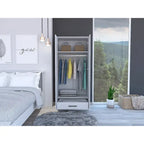 19.7  Double-door Armoire with Two Shelves and One Drawer for Bedroom