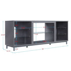 Brighton 60 In. Wire Management Media Cabinet Console for TVs Up to 56"