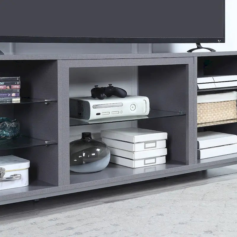 Brighton 60 In. Wire Management Media Cabinet Console for TVs Up to 56"
