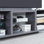 Brighton 60 In. Wire Management Media Cabinet Console for TVs Up to 56"