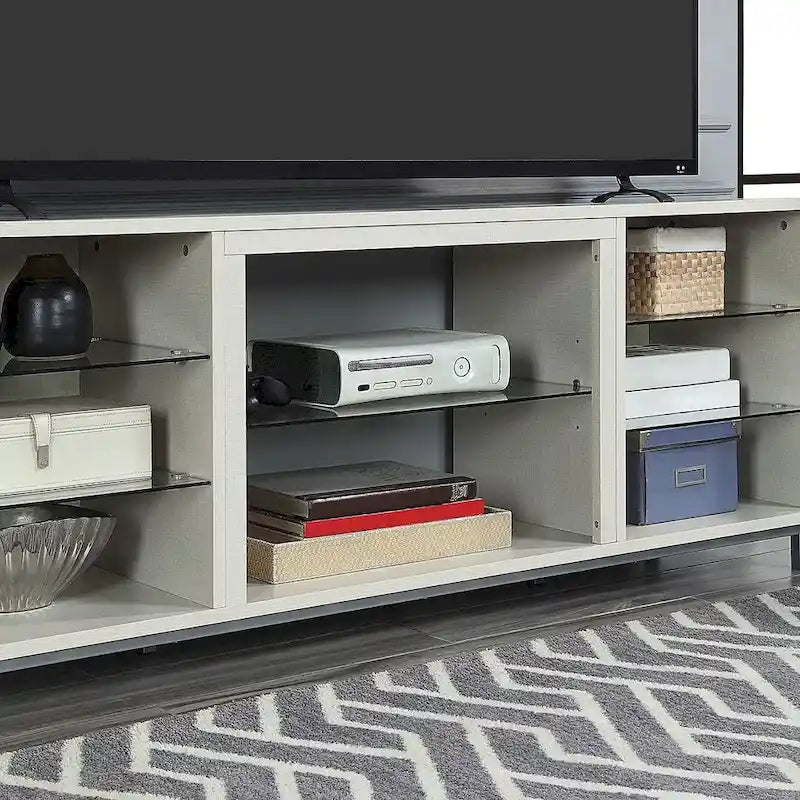 Brighton 60 In. Wire Management Media Cabinet Console for TVs Up to 56"