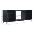 Brighton 60 In. Wire Management Media Cabinet Console for TVs Up to 56"