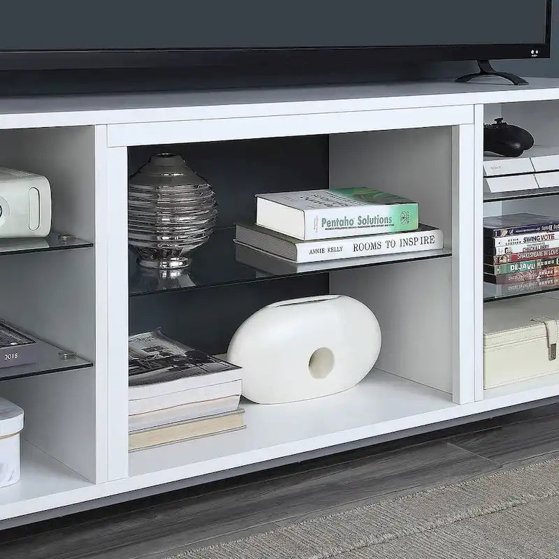 Brighton 60 In. Wire Management Media Cabinet Console for TVs Up to 56"