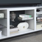 Brighton 60 In. Wire Management Media Cabinet Console for TVs Up to 56"