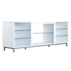 Brighton 60 In. Wire Management Media Cabinet Console for TVs Up to 56"