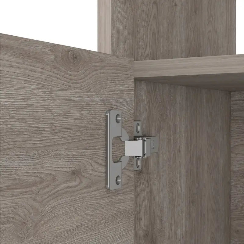  Bristol Nightstand with Cabinet and Open Shelf