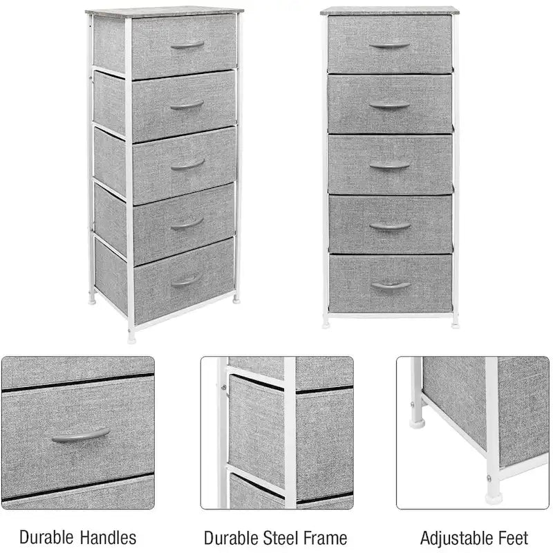 Dresser Storage Tower, Organizer for Closet, Tall Dresser for Bedroom