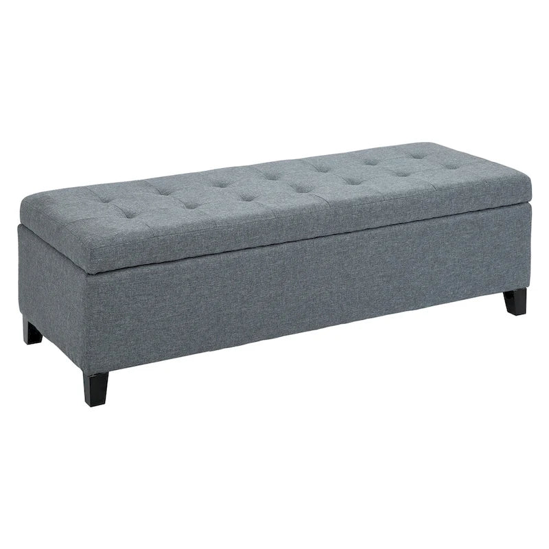 Holmden 51-inch Fabric Tufted Storage Ottoman Bench