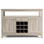 Transitional Buffet Server Sideboard with Wine Storage - 45.5 x 16 x 31.5 (L x W x H)