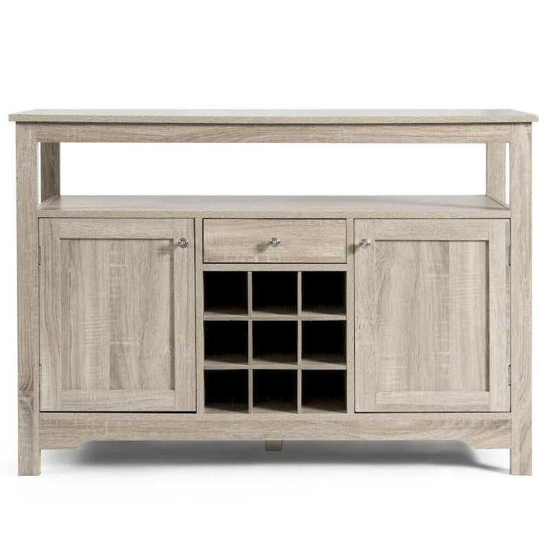 Transitional Buffet Server Sideboard with Wine Storage - 45.5 x 16 x 31.5 (L x W x H)