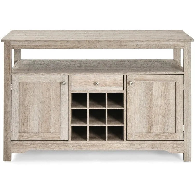 Transitional Buffet Server Sideboard with Wine Storage - 45.5 x 16 x 31.5 (L x W x H)