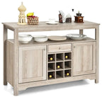 Transitional Buffet Server Sideboard with Wine Storage - 45.5 x 16 x 31.5 (L x W x H)