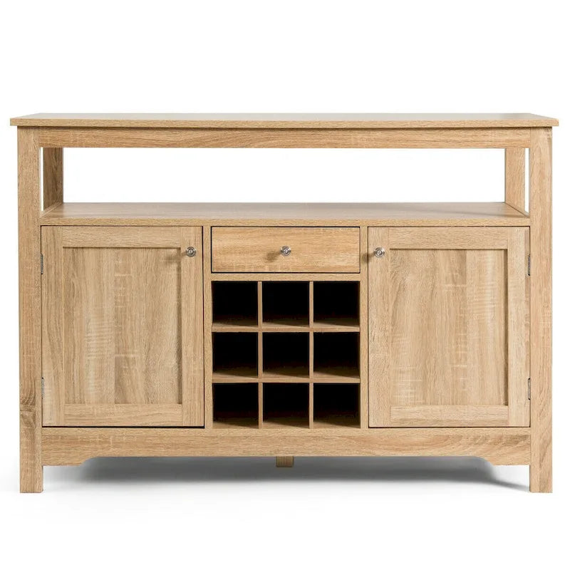 Transitional Buffet Server Sideboard with Wine Storage - 45.5 x 16 x 31.5 (L x W x H)