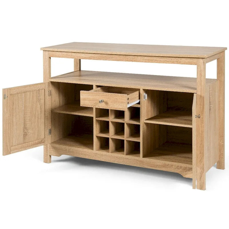 Transitional Buffet Server Sideboard with Wine Storage - 45.5 x 16 x 31.5 (L x W x H)