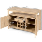 Transitional Buffet Server Sideboard with Wine Storage - 45.5 x 16 x 31.5 (L x W x H)