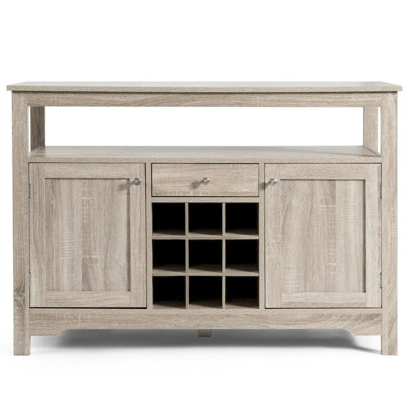 Transitional Buffet Server Sideboard with Wine Storage - 45.5 x 16 x 31.5 (L x W x H)