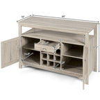 Transitional Buffet Server Sideboard with Wine Storage - 45.5 x 16 x 31.5 (L x W x H)