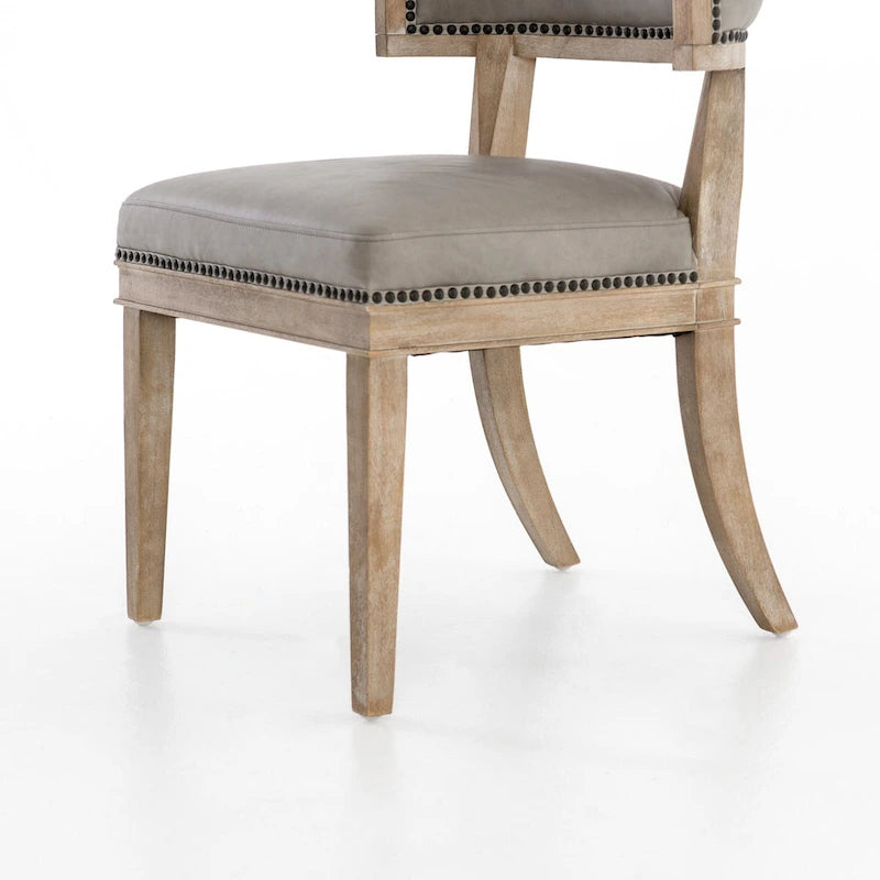 Hardwood Dining Chairs with Faux Leather Upholstery