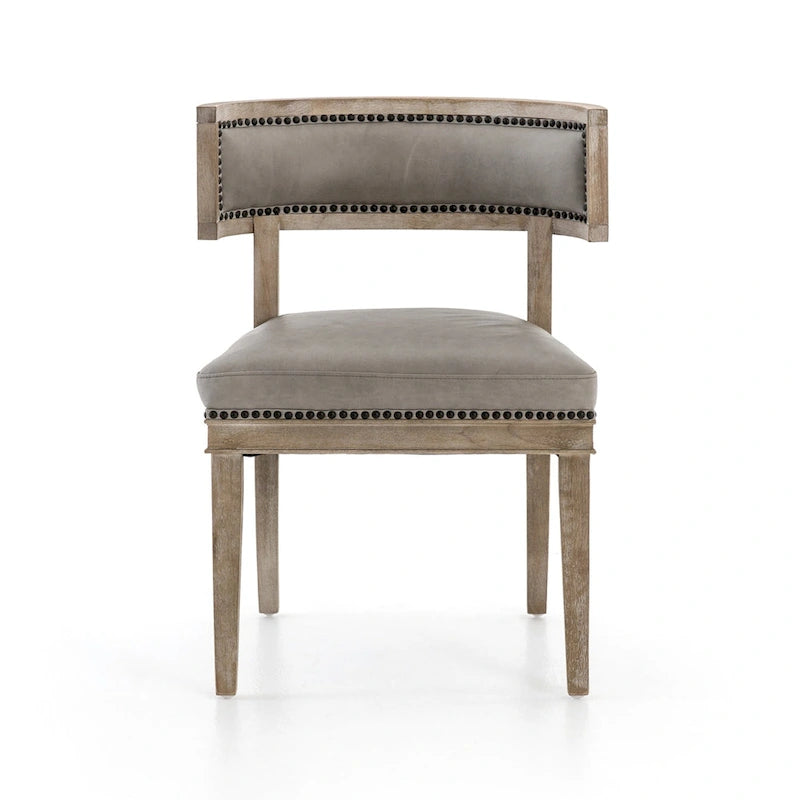 Hardwood Dining Chairs with Faux Leather Upholstery