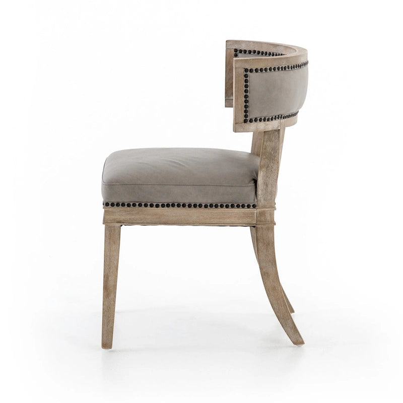 Hardwood Dining Chairs with Faux Leather Upholstery