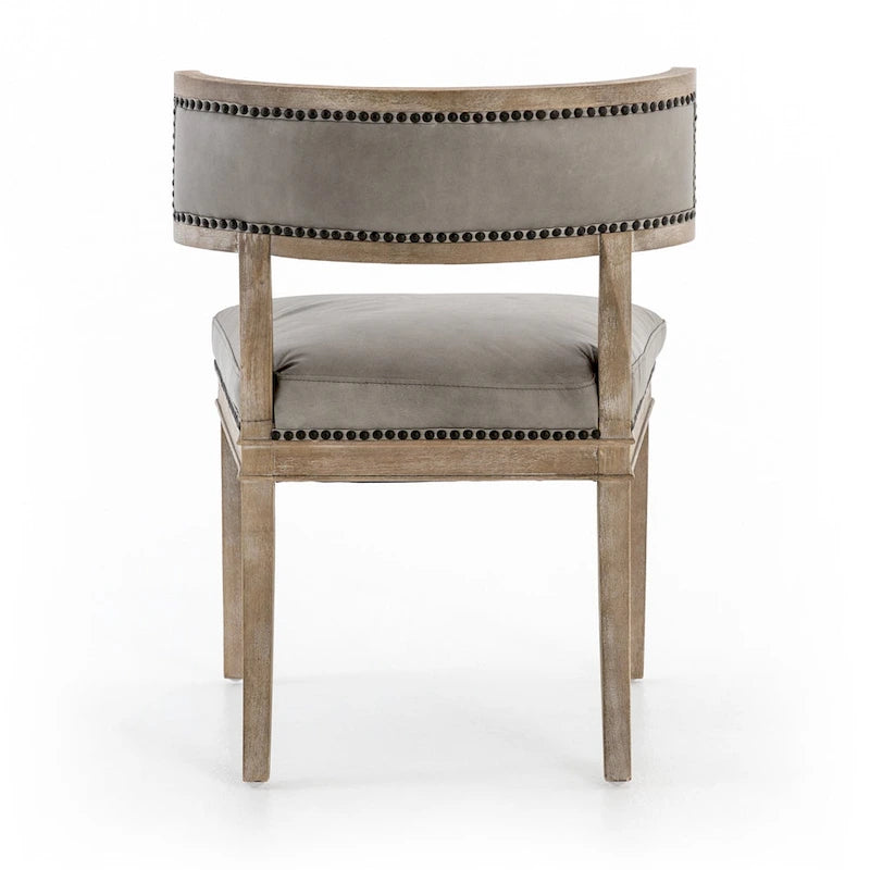 Hardwood Dining Chairs with Faux Leather Upholstery