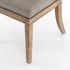 Hardwood Dining Chairs with Faux Leather Upholstery