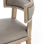 Hardwood Dining Chairs with Faux Leather Upholstery