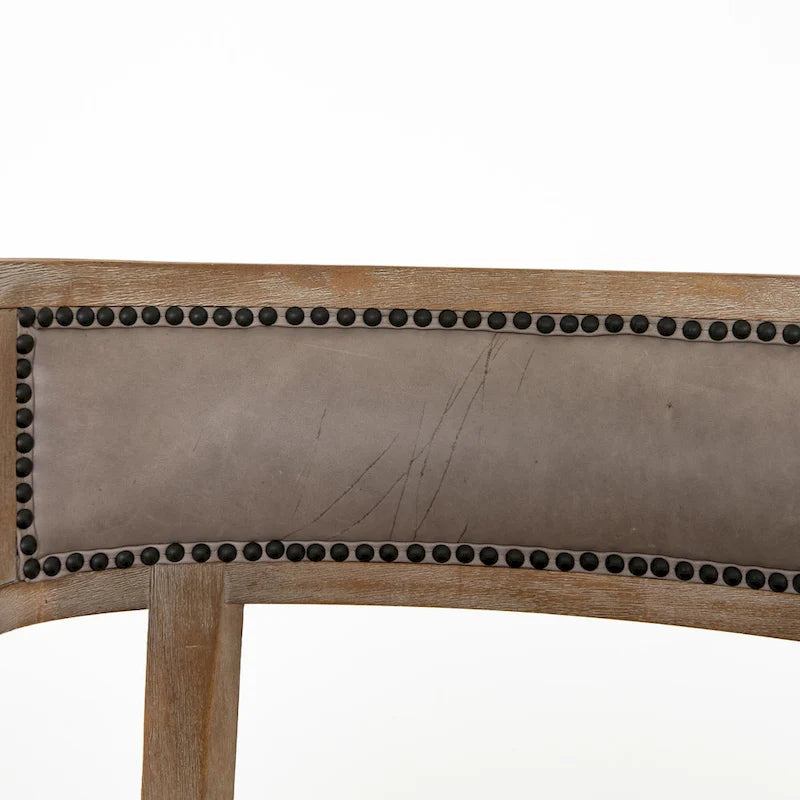Hardwood Dining Chairs with Faux Leather Upholstery