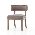 Hardwood Dining Chairs with Faux Leather Upholstery
