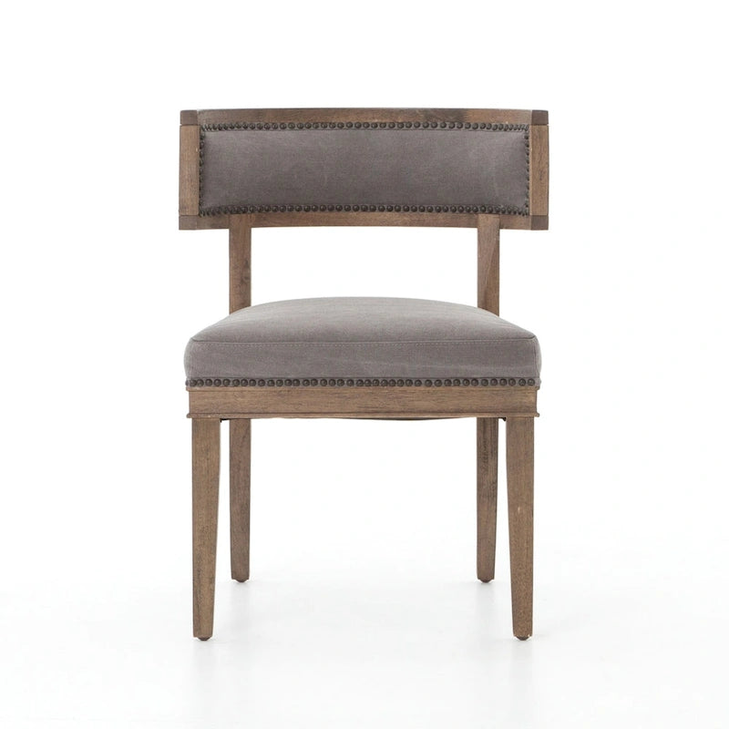 Hardwood Dining Chairs with Faux Leather Upholstery