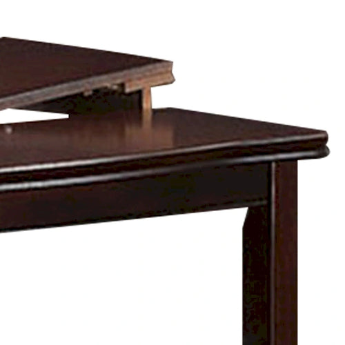 Counter Height Table with Solid Wood Core and Birch Veneer Surface In Brown