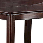 Counter Height Table with Solid Wood Core and Birch Veneer Surface In Brown