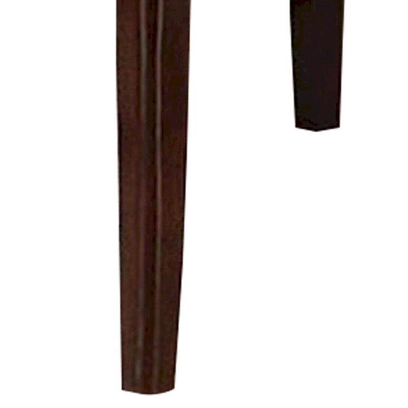 Counter Height Table with Solid Wood Core and Birch Veneer Surface In Brown