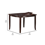 Counter Height Table with Solid Wood Core and Birch Veneer Surface In Brown