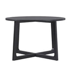 Round Solid Wood Dining Table With Geometric Legs