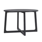 Round Solid Wood Dining Table With Geometric Legs